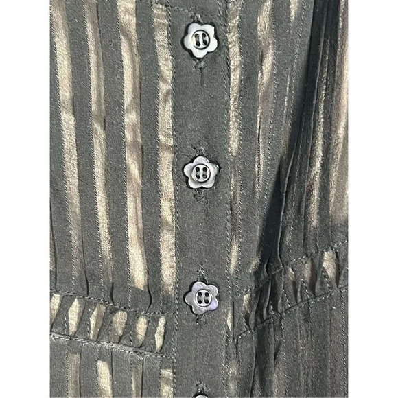 Yoana Baraschi Women’s Sleeveless Button Down Silk Lace Dress Black Size… - Picture 2 of 10